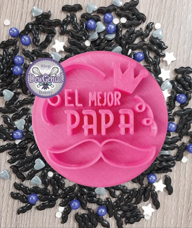 Stamp El Mejor Papá Bigote ref. fd-17