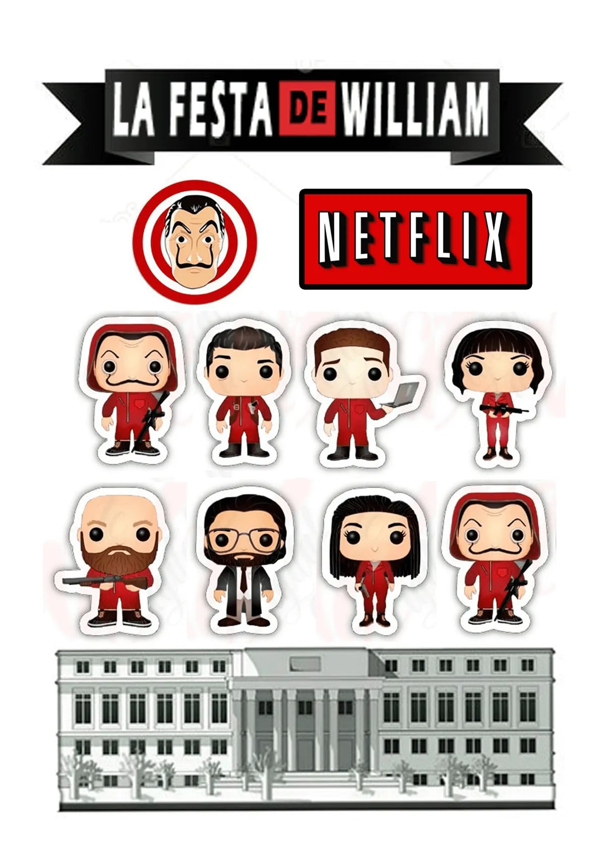 Topper Cake – Casa de Papel