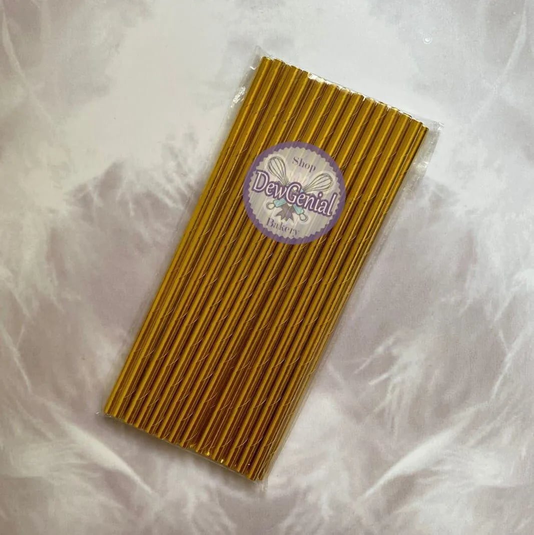 Pitillos de Papel para Cakepops Dorado